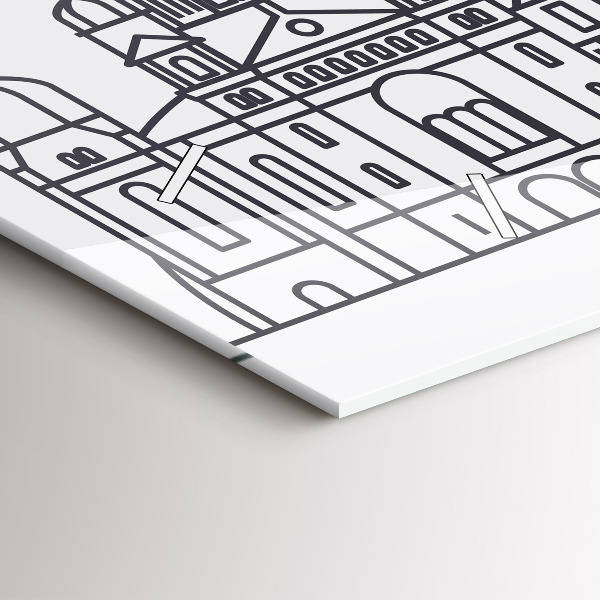 Reloj horizontal Łódź arquitectura panorama