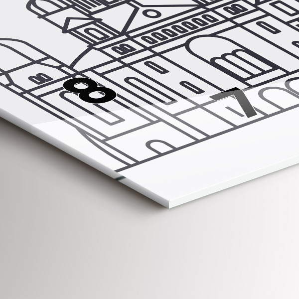 Reloj horizontal Łódź arquitectura panorama