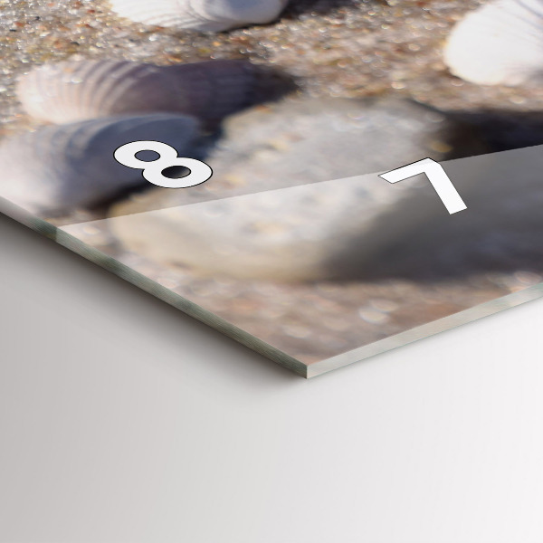 Reloj de cristal horizontal Conchas en la playa