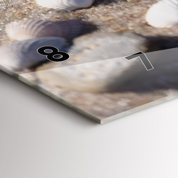 Reloj de cristal horizontal Conchas en la playa