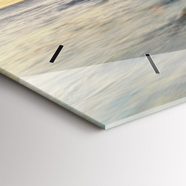 Reloj de cristal horizontal Faro y mar Báltico