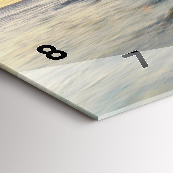 Reloj de cristal horizontal Faro y mar Báltico