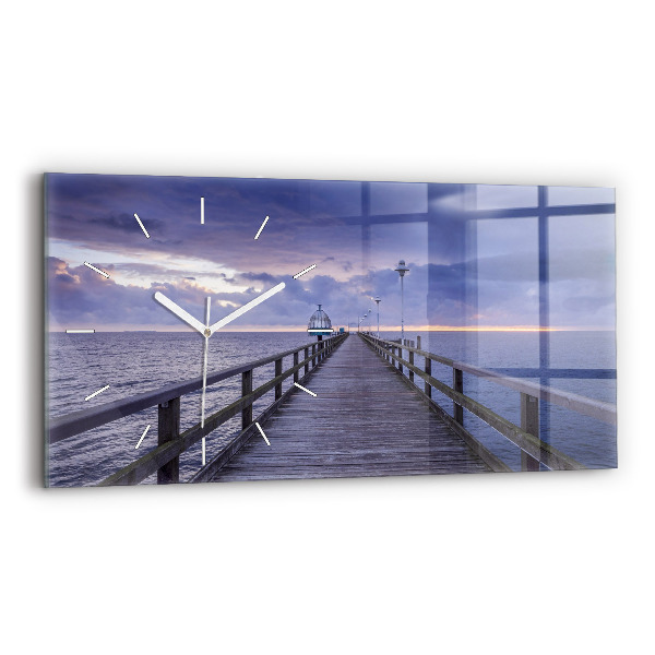 Reloj de cristal horizontal Muelle en el mar Báltico