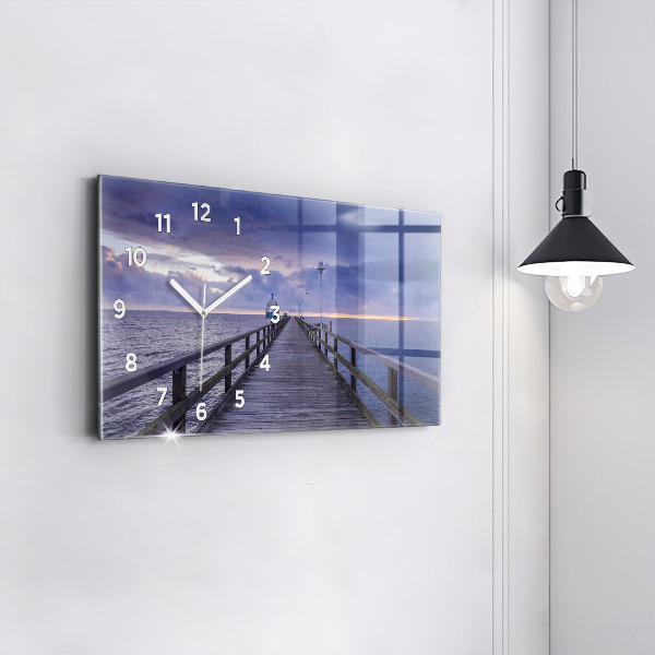 Reloj de cristal horizontal Muelle en el mar Báltico