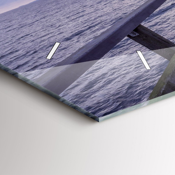 Reloj de cristal horizontal Muelle en el mar Báltico