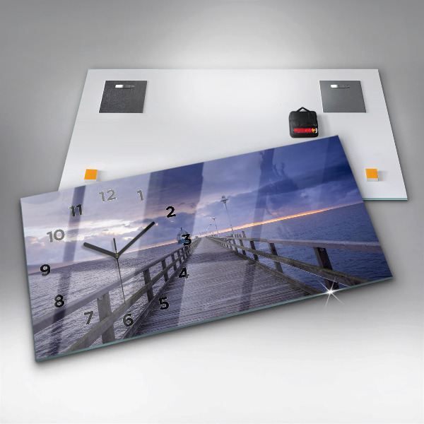 Reloj de cristal horizontal Muelle en el mar Báltico
