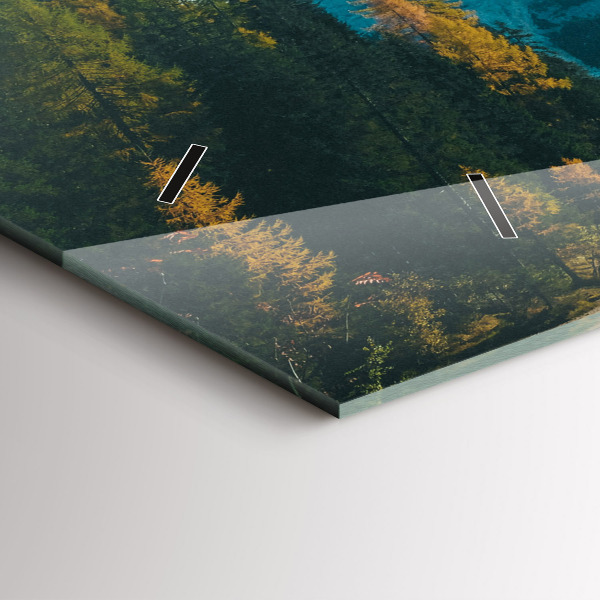 Reloj de cristal horizontal Montaña y río en Polonia