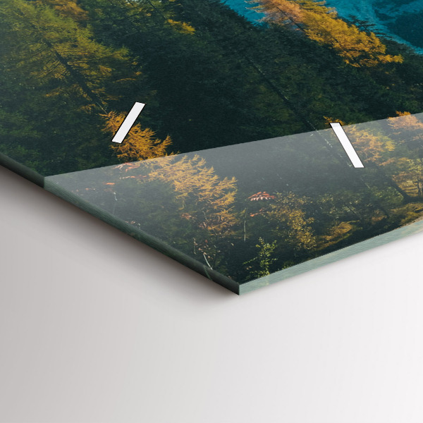 Reloj de cristal horizontal Montaña y río en Polonia