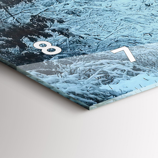 Reloj de cristal horizontal Ciervos en las vías