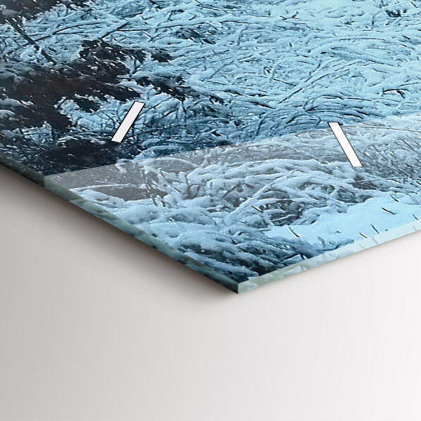 Reloj de cristal horizontal Ciervos en las vías