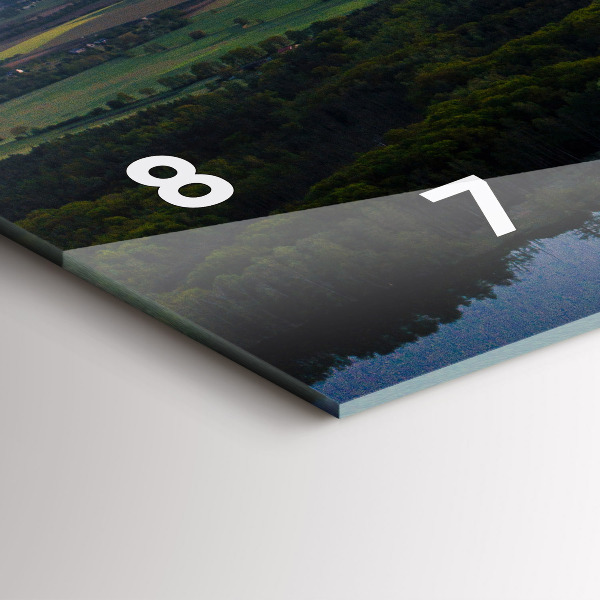 Reloj horizontal Lago a vista de pájaro