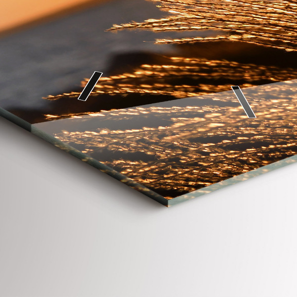 Reloj horizontal Trigo en la hora dorada