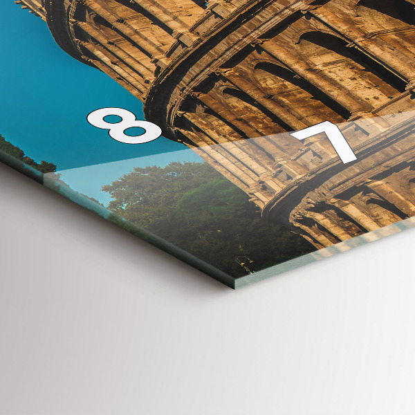 Reloj de cristal horizontal Coliseo en Italia