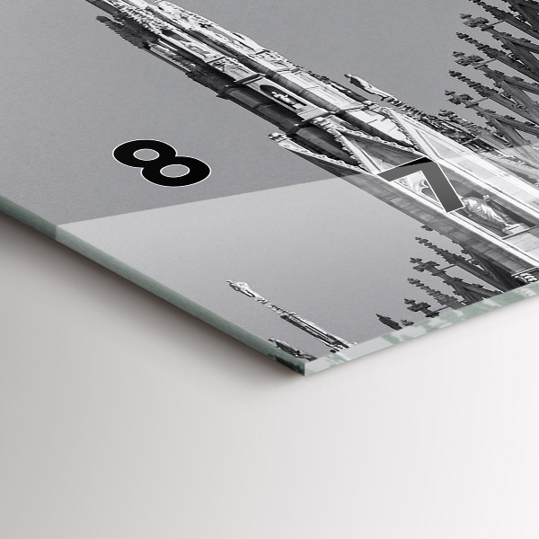 Reloj de cristal horizontal Catedral Duomo Di Milano