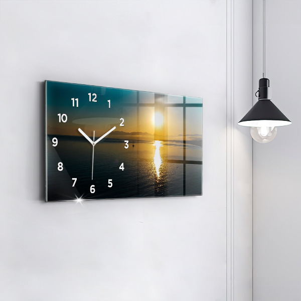 Reloj de cristal horizontal Paisaje al amanecer