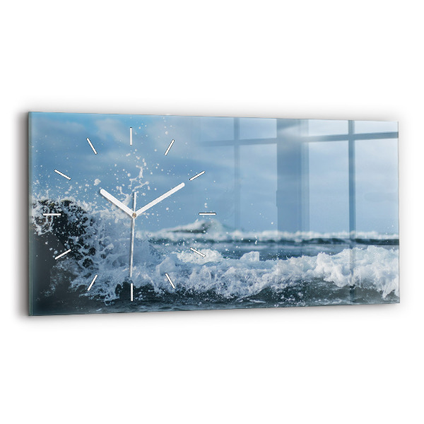 Reloj horizontal Fotografía de olas