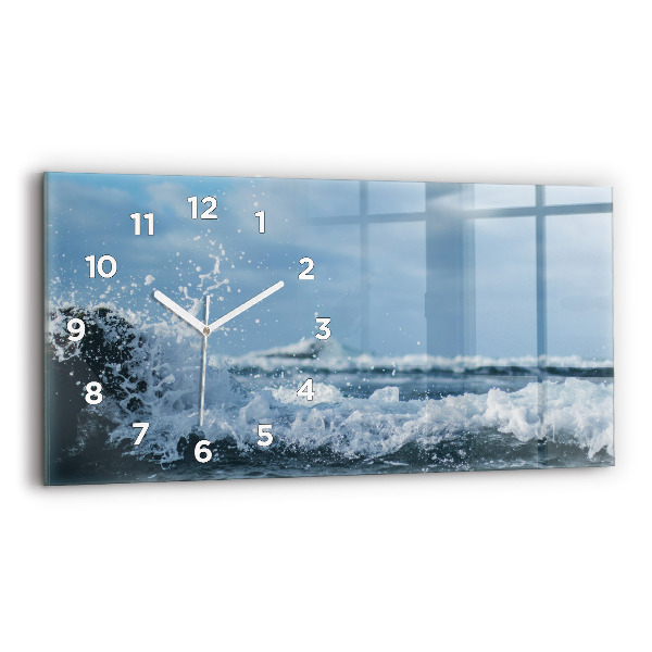 Reloj horizontal Fotografía de olas
