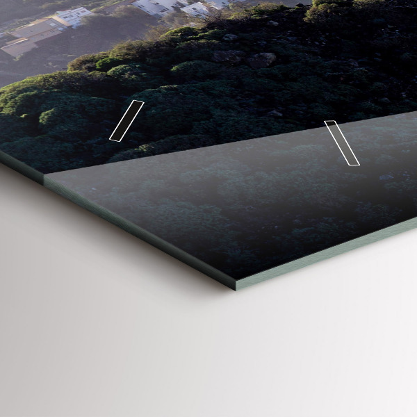 Reloj de cristal horizontal Montañas junto al océano