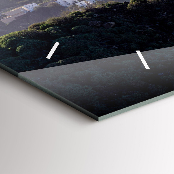 Reloj de cristal horizontal Montañas junto al océano