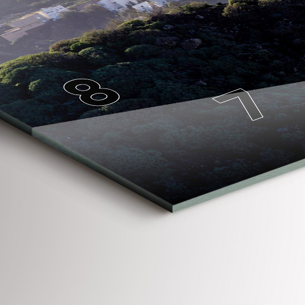 Reloj de cristal horizontal Montañas junto al océano