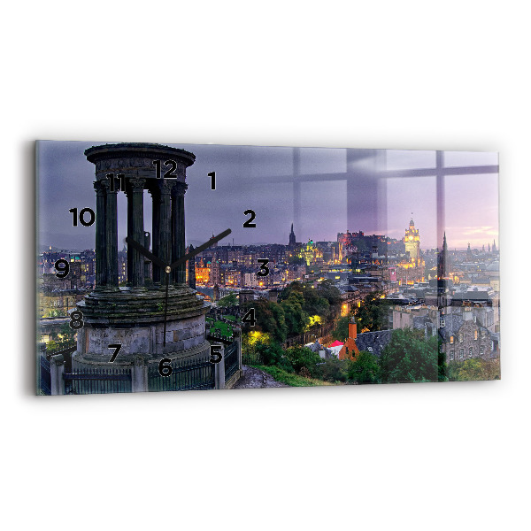 Reloj de cristal horizontal Edimburgo desde Calton Hill