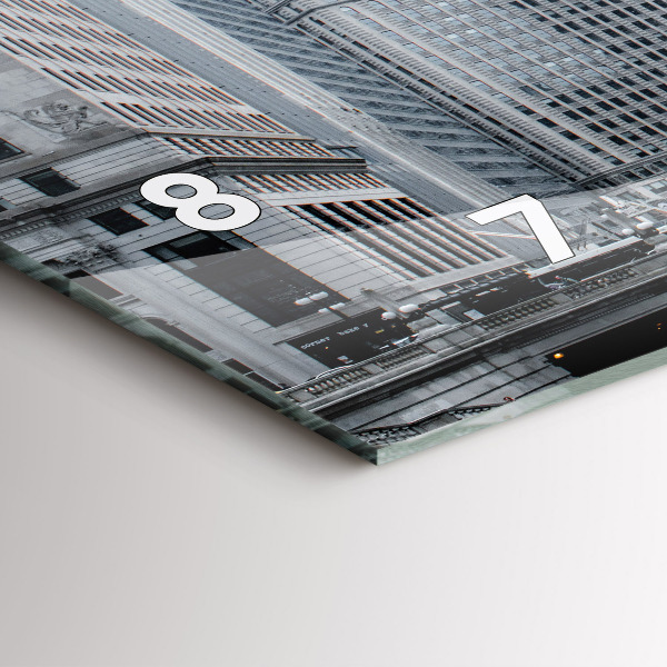 Reloj de cristal horizontal Barco con vista panorámica de la ciudad