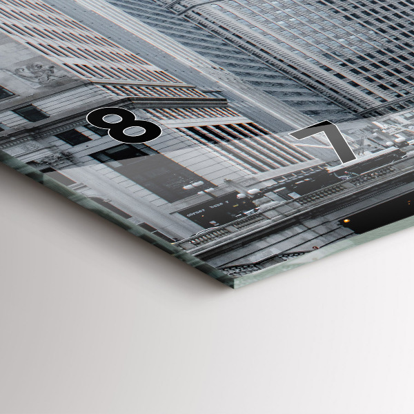 Reloj de cristal horizontal Barco con vista panorámica de la ciudad