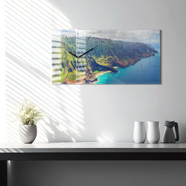 Reloj de cristal horizontal Mar hawaiano