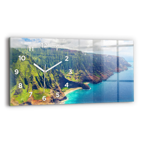 Reloj de cristal horizontal Mar hawaiano