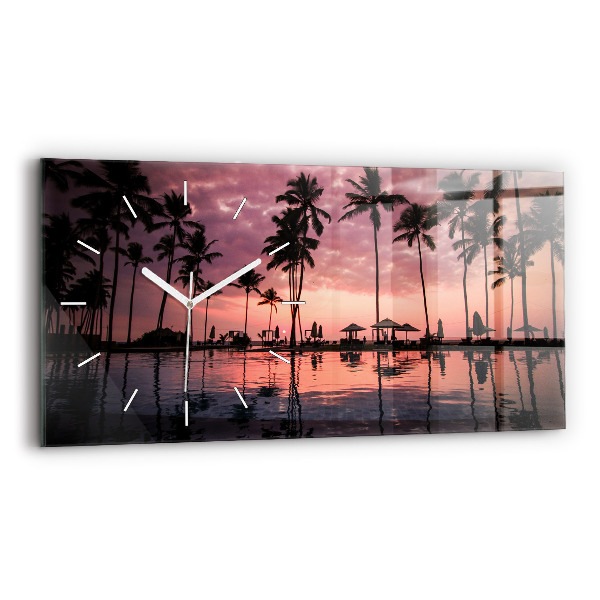 Reloj horizontal Palmeras en Hawai