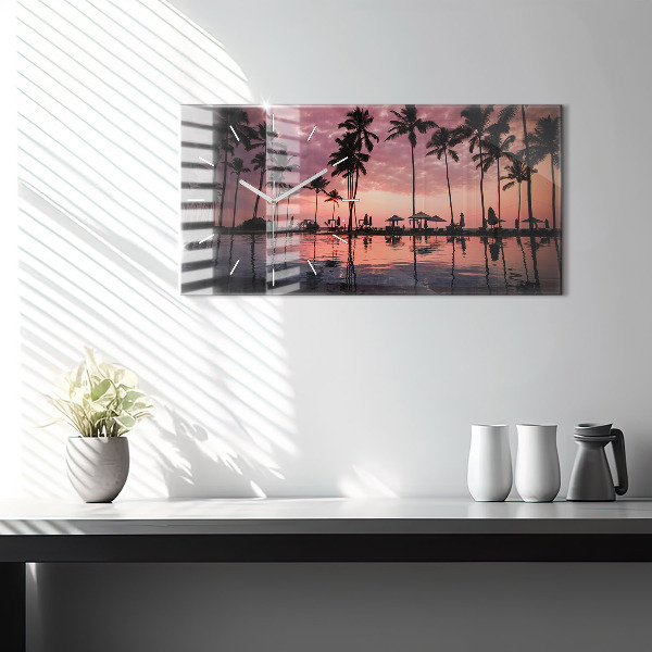 Reloj horizontal Palmeras en Hawai