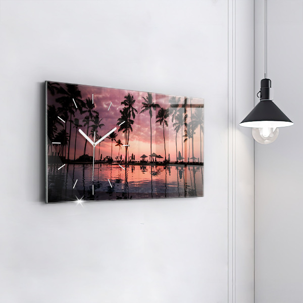 Reloj horizontal Palmeras en Hawai