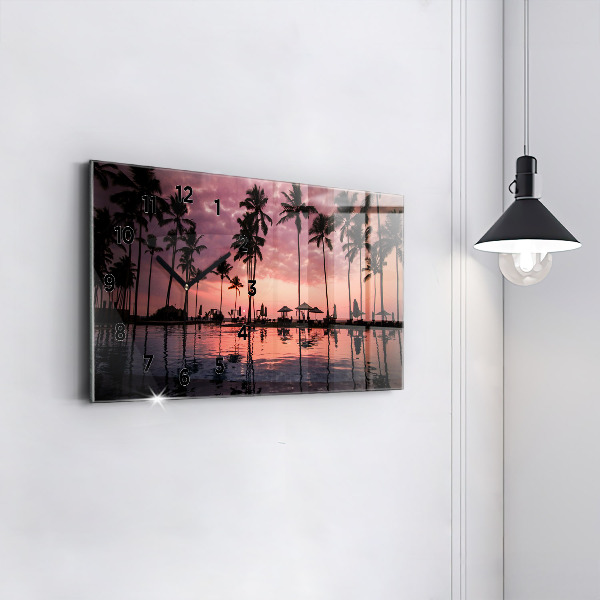 Reloj horizontal Palmeras en Hawai