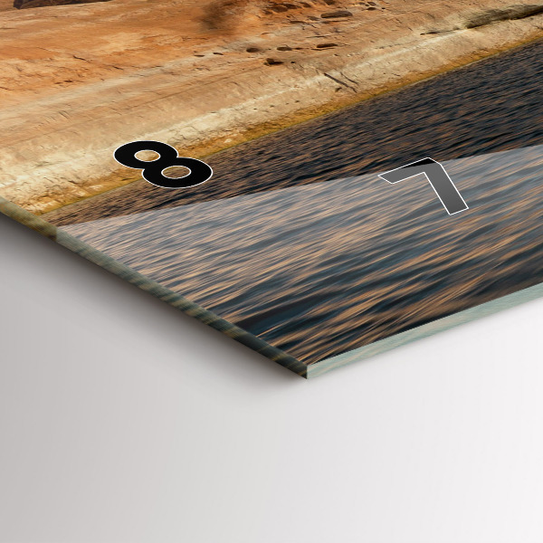 Reloj de cristal horizontal Persona sobre esquís acuáticos