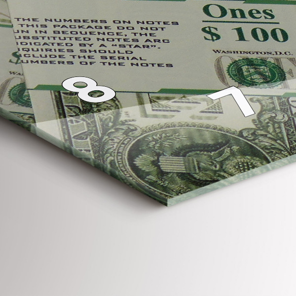 Reloj horizontal 1 dólar estadounidense