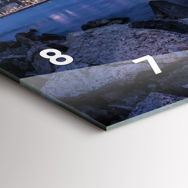 Reloj de cristal horizontal Costa rocosa bajo el puente