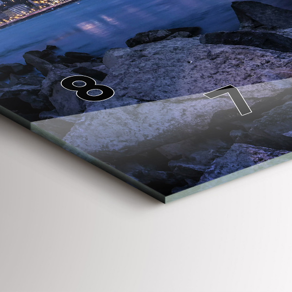 Reloj de cristal horizontal Costa rocosa bajo el puente