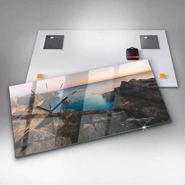 Reloj de cristal horizontal Paisaje marino