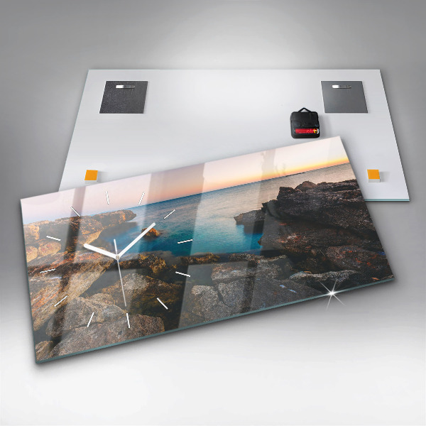 Reloj de cristal horizontal Paisaje marino