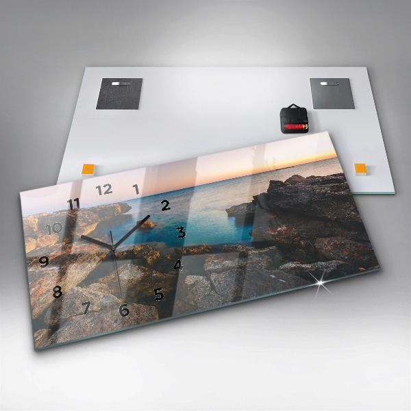 Reloj de cristal horizontal Paisaje marino