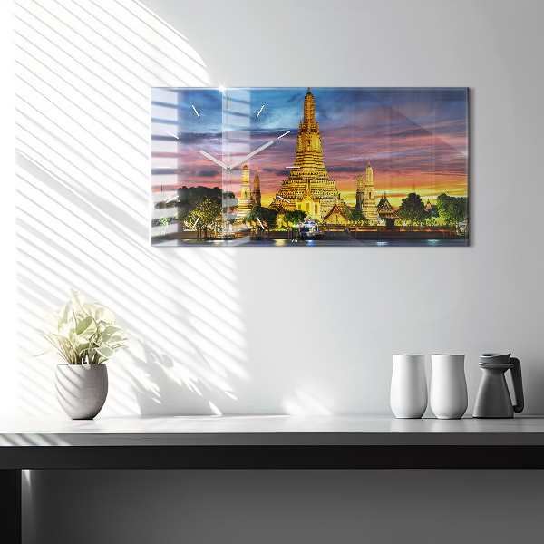 Reloj de cristal horizontal Templo en Bangkok