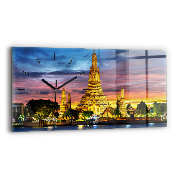 Reloj de cristal horizontal Templo en Bangkok