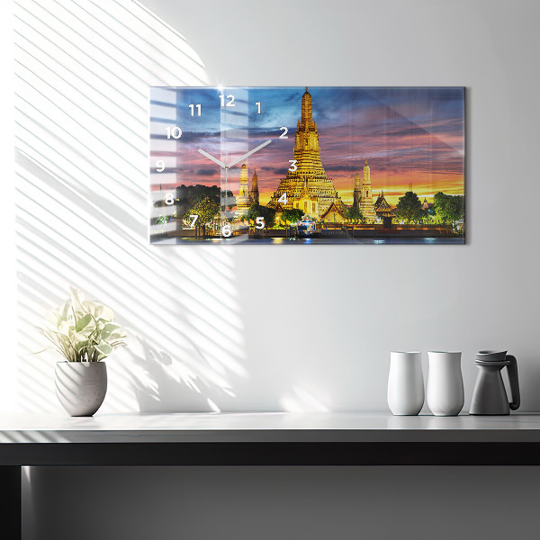 Reloj de cristal horizontal Templo en Bangkok