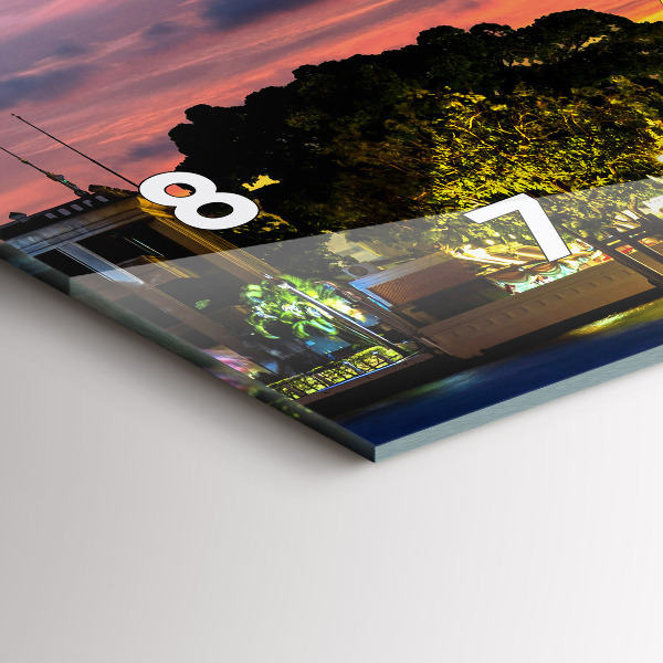 Reloj de cristal horizontal Templo en Bangkok