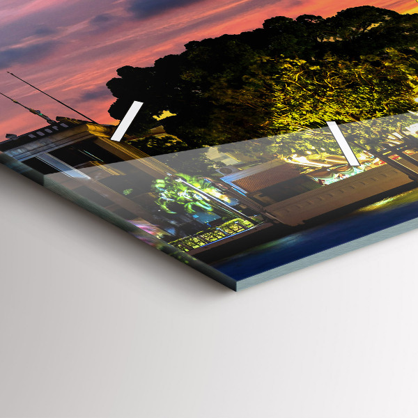 Reloj de cristal horizontal Templo en Bangkok