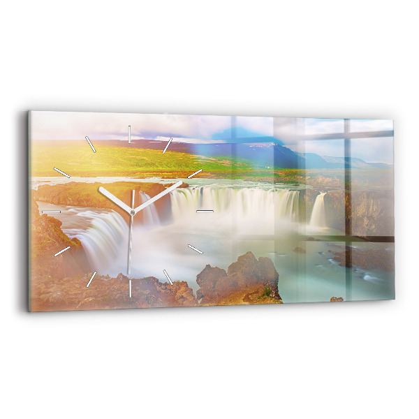Reloj de cristal horizontal Godafoss en Islandia