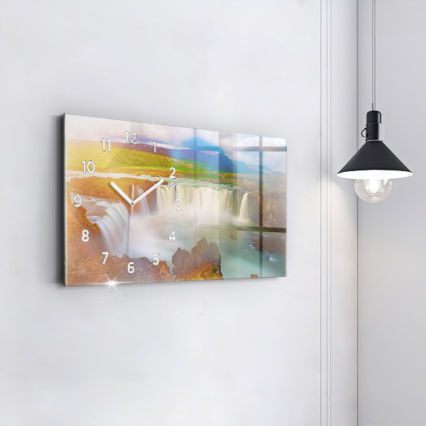 Reloj de cristal horizontal Godafoss en Islandia