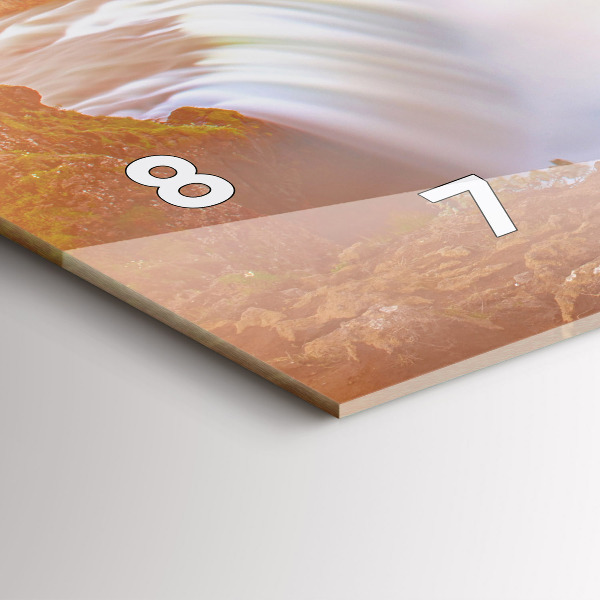 Reloj de cristal horizontal Godafoss en Islandia