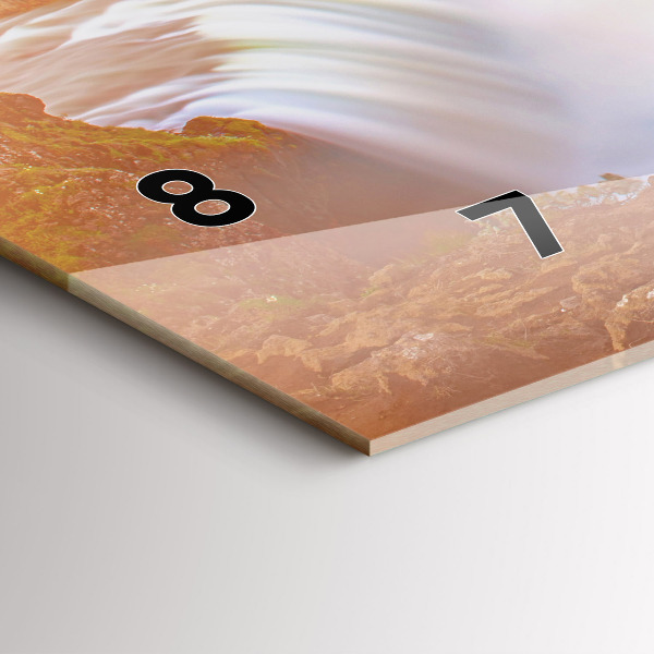 Reloj de cristal horizontal Godafoss en Islandia