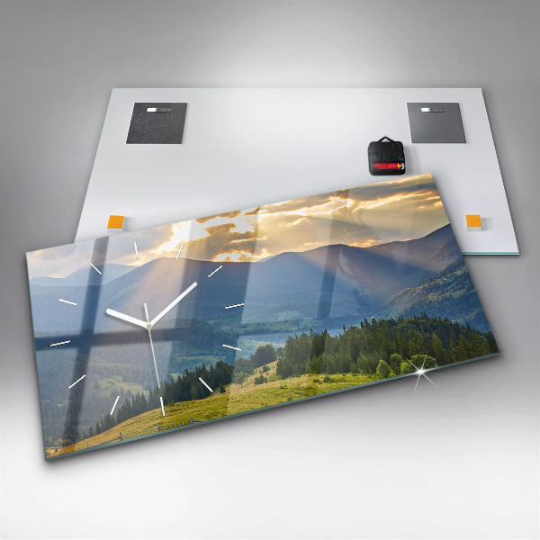 Reloj horizontal Paisaje con bosques